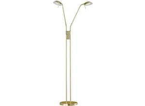 4003694400961 - Fischer&honsel - Flexible 2 flammige led Stehleuchte pool messingfarben mit Dimmer & Lichtfarbe