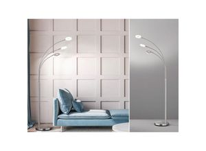 4003694403344 - Fischer&honsel - Große led Bogenlampe dent dimmbar Design Silber - Höhe 185cm