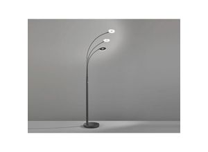 4003694404006 - Fischer&honsel - Große led Bogenlampe dent dimmbar Design Schwarz - Höhe 185cm