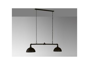 4003694606479 - 60647 Hängeleuchte leitung E27 2x60W Metall sandschwarz innen goldfarben L87cm B25cm H140cm dimmbar - Fischer&honsel