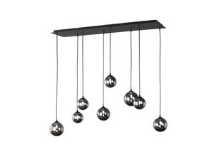 4003694609838 - Fischer & Honsel 60983 Hängeleuchte BALA LED 8x3W Metall sandschwarz Glas rauchfarben H150cm L115cm B30cm 2700K