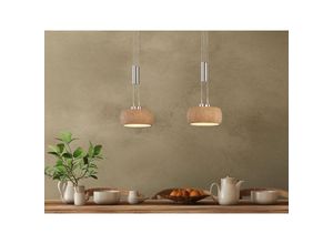 4003694610742 - Fischer&honsel - led Holz Pendelleuchte shine wood 2flammig 65cm lang höhenverstellbar & dimmbar