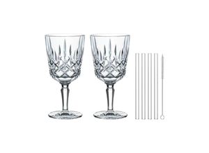 4003762297387 - Cocktailgläser Weingläser mit Glastrinkhalmen Noblesse 355 ml 2er Set