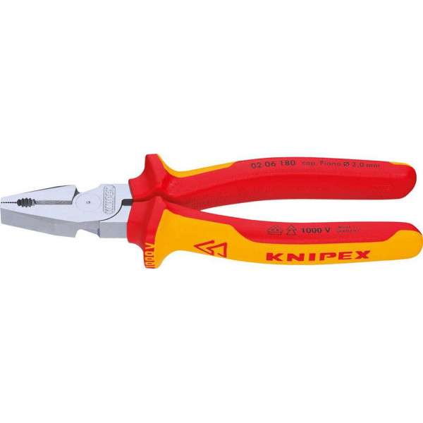 4003773010029 - 02 06 200 Kraft-Kombizange isoliert Mehrko vde verch 200 mm - Knipex