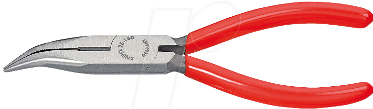 4003773015994 - 25 21 160 Flachrundzange din iso 5745 Länge 160 mm flach rund 40Grad gewi - Knipex