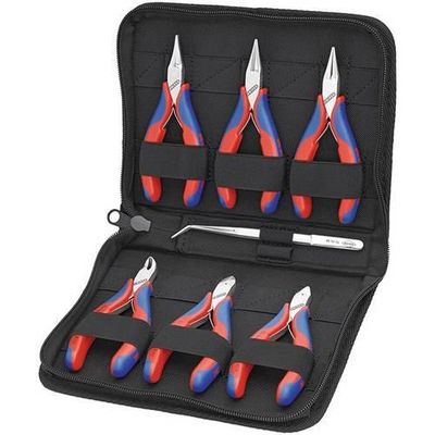 4003773022619 - KNIPEX 00 20 16 Elektronikzangen-Set mit Werkzeugen für Arbeiten an elektronischen Bauteilen 213 mm