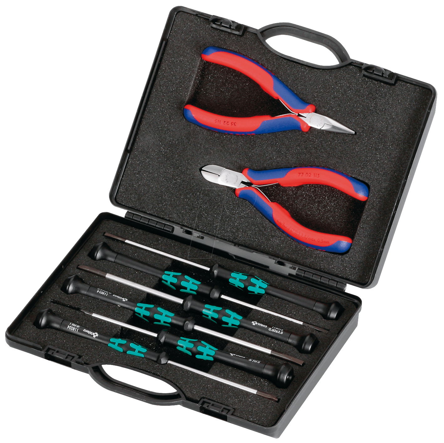 4003773033073 - KNIPEX Elektronikzangen-Sets mit Werkzeugen für Arbeiten an elektronischen Bauteilen