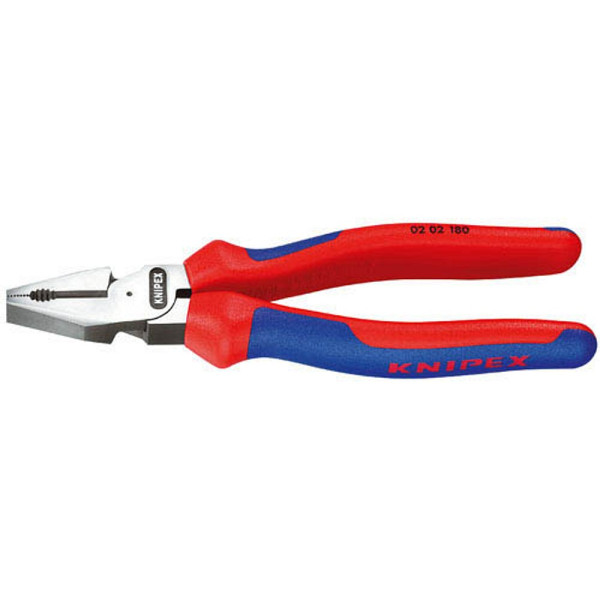 4003773034896 - KNIPEX Kombinationszange 02 02 180 16 mm Blau Rot Werkzeugstahl