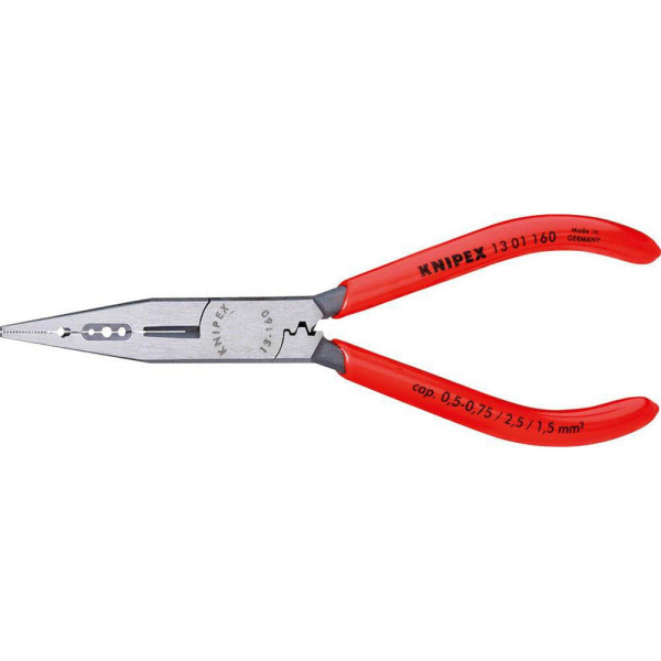 4003773034971 - KNIPEX 13 01 160 Verdrahtungszange mit Kunststoff überzogen schwarz atramentiert 160 mm