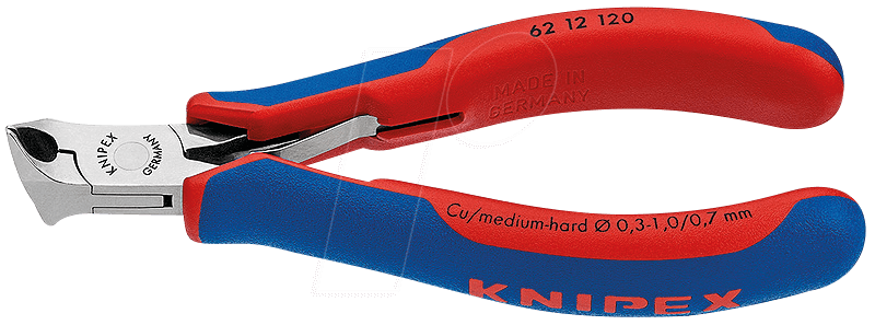 4003773048008 - Knipex-Werk 62 12 120 Elektronik- u Feinmechanik Schrägschneider ohne Facette 120 mm