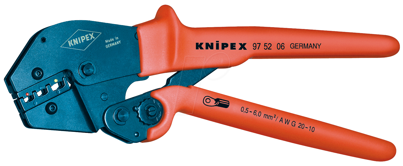 4003773048084 - Knipex-Werk 97 52 13 Crimpzange Unisolierte Rohrkabelschuhe Unisolierte Quetschkabelschuhe Unisolierte Quetschverbinder Unisolierte Pressverbinder