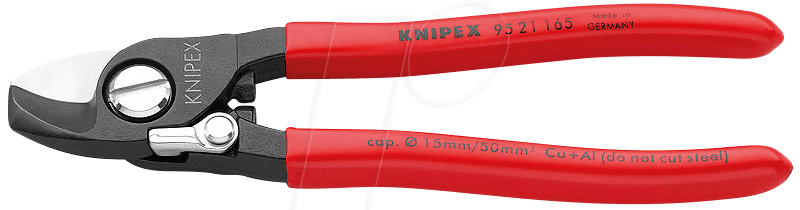 4003773069805 - Knipex-Werk 95 21 165 Kabelschere Geeignet für (Abisoliertechnik) Alu- und Kupferkabel ein- und mehrdrähtig 15 mm 50 mm²