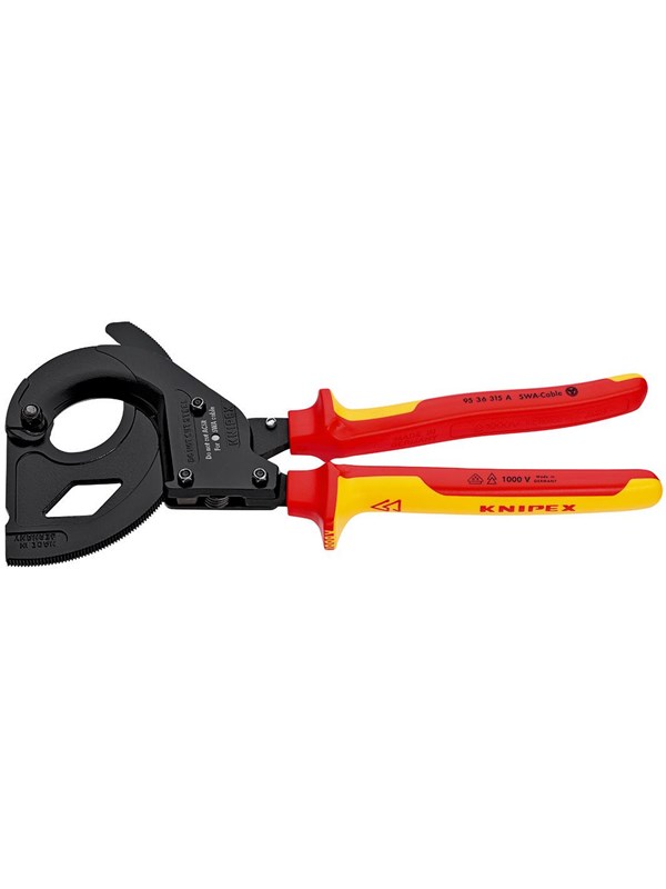 4003773078579 - Knipex-Werk 95 36 315 A Ratschen-Kabelschneider Geeignet für (Abisoliertechnik) stahlarmierte Kabel 45 mm 380 mm²