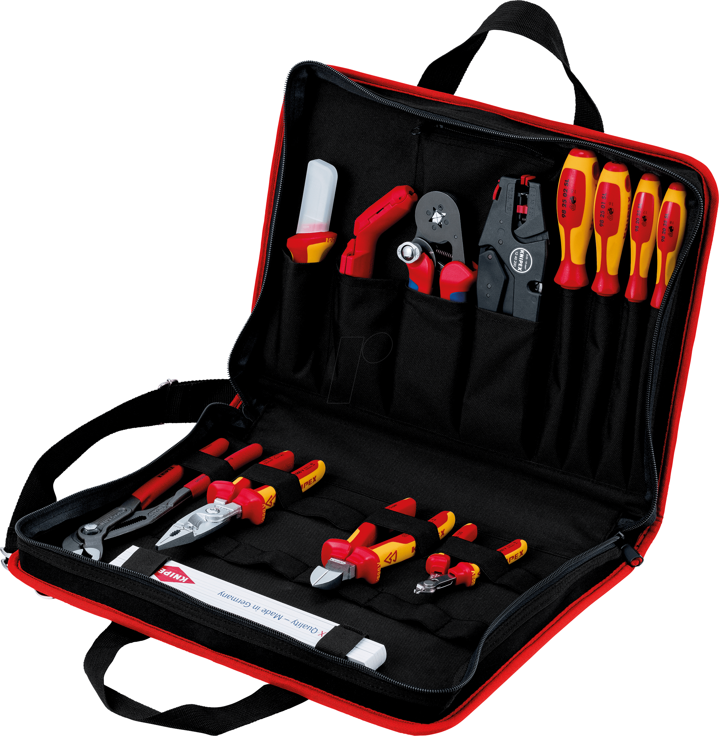 4003773084532 - Knipex-Werk 00 21 11 ElektrikerInnen Werkzeugtasche bestückt 14teilig (L x B x H) 410 x 296 x 61 mm