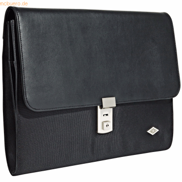 4003801798936 - Aktenmappe Elegance Kunstleder Nylon schwarz