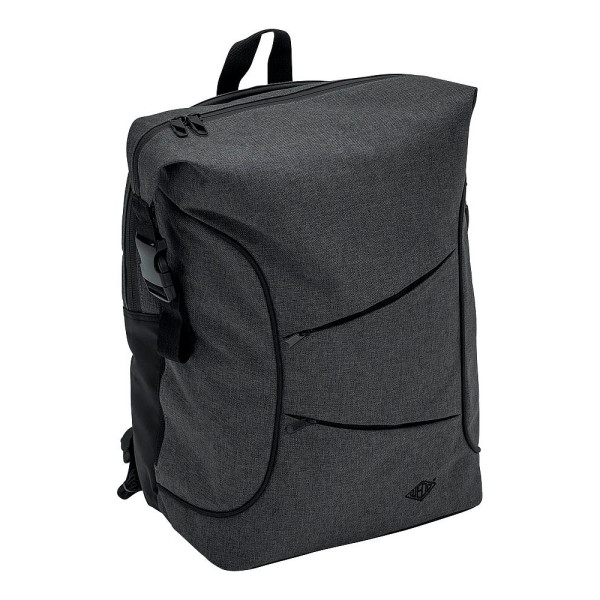 4003801865959 - WEDO Notebook-Rucksack Courier COLLEGE graumeliert aus Polyester für Notebooks bis 3810cm (15) (3810 cm) 2-seitiger - 1 Stück (59 742012)