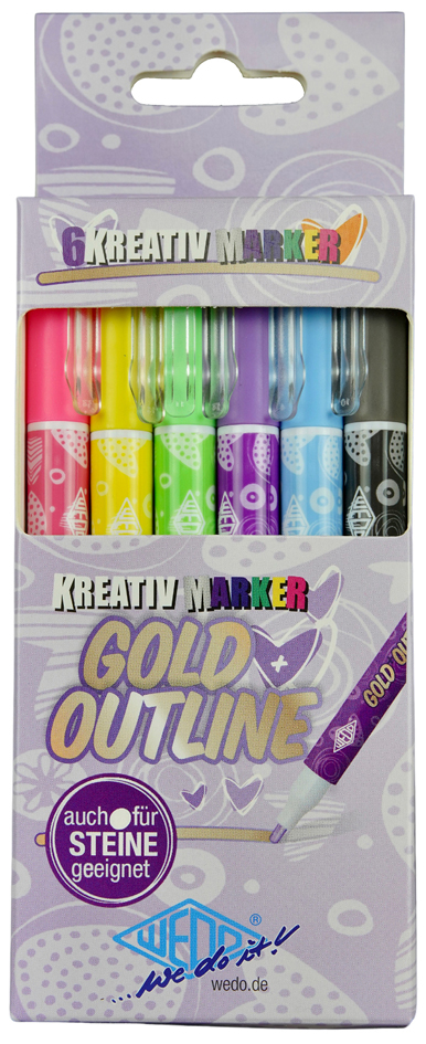 4003801870656 - Kreativmarker GOLD + OUTLINE 6er Etui