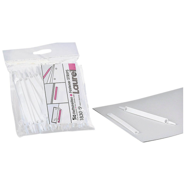 4003801875200 - 50 Heftstreifen EASY CLIP Abheftstreifen weiß Kunststoff 4003801875200 50 Stück