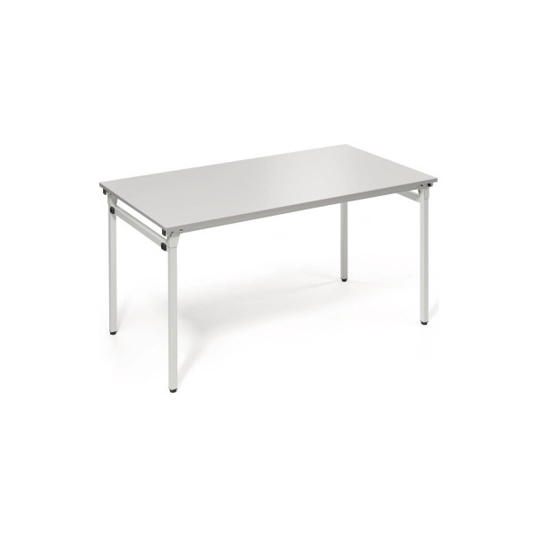 4003969056657 - Klapptisch 4-Fuß 1400x700mm Gestell alusilber Platte lichtgrau 4003969056657 Soennecken