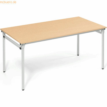 4003969056701 - Klapptisch 810011172 72cm (H) 160x80cm (BxT) rechteckig buche   silber 4003969056701 Soennecken