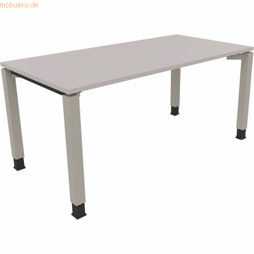 4003969063488 - Schreibtisch All in One 810013281 höhenverstellbar 68-82cm (H) rechteckig lichtgrau   silberaluminium 4003969063488 Soennecke