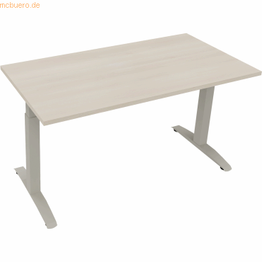 4003969071971 - Schreibtisch All in One 810023672 manuell höhenverstellbar 65-85cm (H) 140x70cm (BxT) rechteckig akazie hell silberalumini 4003969071971 - Schreibtisch All in One 810023672 manuell höhenverstellbar 65-85cm (H) 140x70cm (BxT) rechteckig akazie hell silberalumini