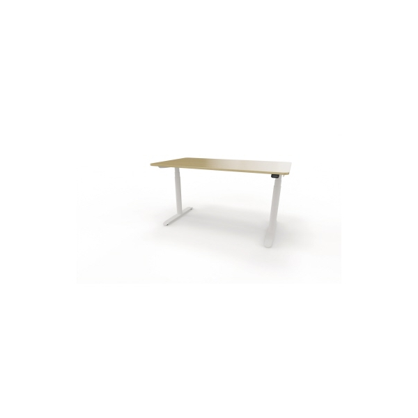 4003969124042 - Sitz-Steh-Schreibtisch selab e-desk 815018772 elektrisch höhenverstellbar 65-128cm (H) 140x90cm (BxT) rechteckig eiche hell