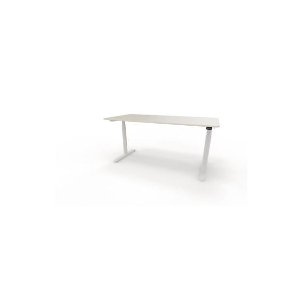 4003969124073 - Sitz-Steh-Schreibtisch selab e-desk 815018601 elektrisch höhenverstellbar 65-128cm (H) 160x80cm (BxT) rechteckig weiß   Wei