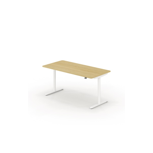 4003969124141 - Sitz-Steh-Schreibtisch selab e-desk 815018672 elektrisch höhenverstellbar 65-128cm (H) 160x80cm (BxT) rechteckig eiche hell