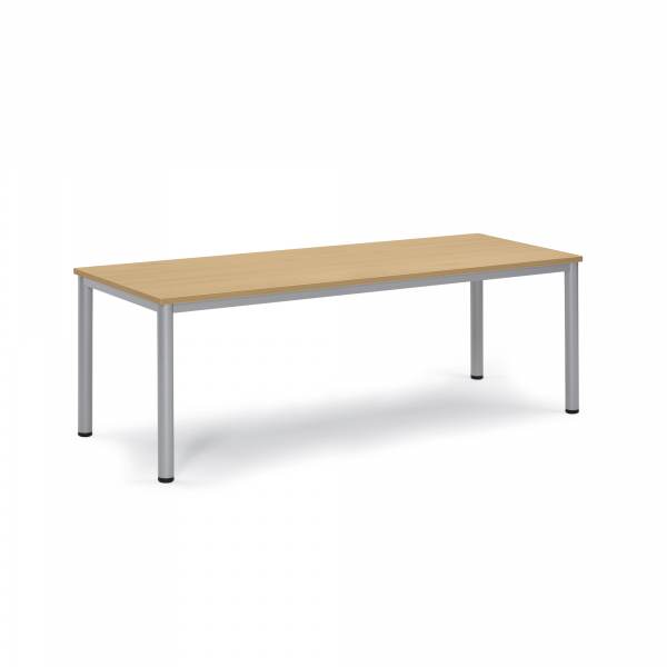 4003969161870 - Konferenztisch BASE-MODUL Q 72cm (H) 200x80cm (BxT) 6 Benutzer rechteckig buche   silber 4003969161870 Soennecken
