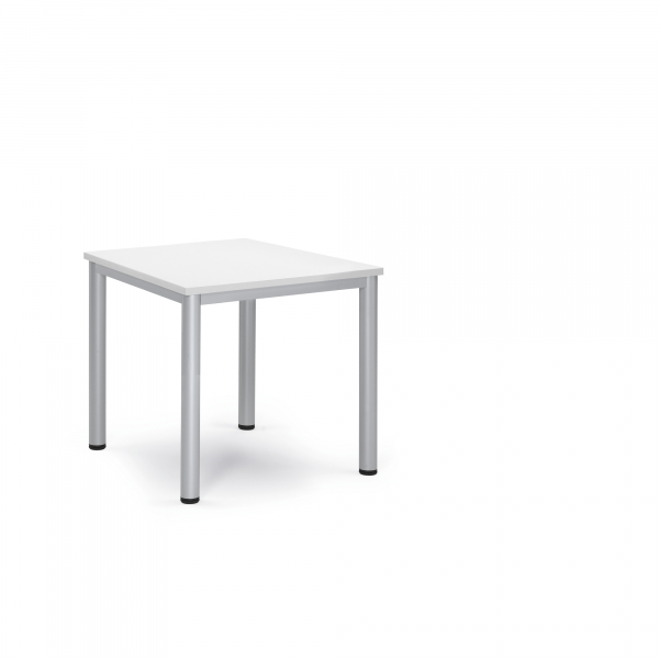 4003969161924 - Konferenztisch BASE-MODUL Q 72cm (H) 80x80cm (BxT) bis 4 Personen quadratisch weiß   silber 4003969161924 Soennecken