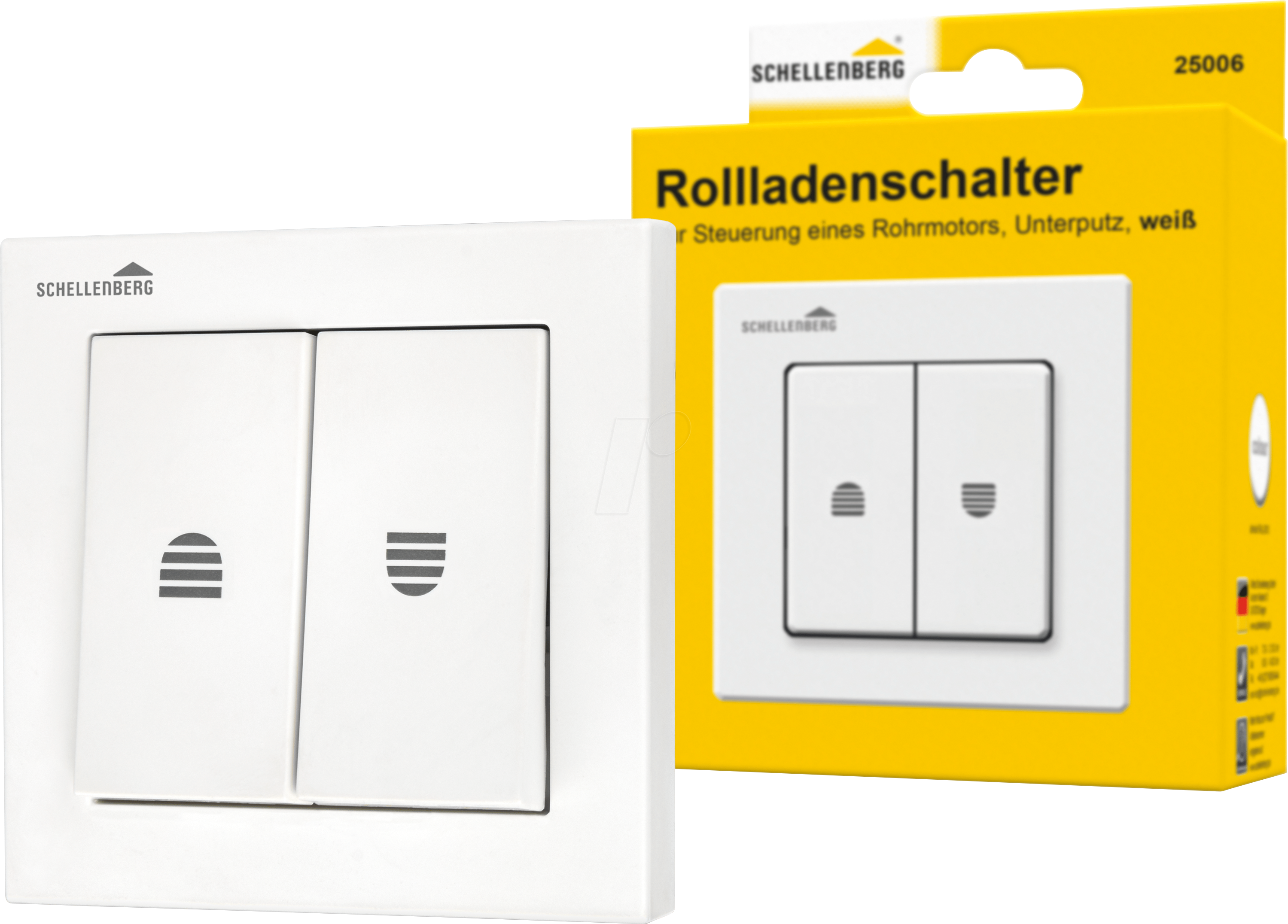 4003971250067 - Rollladenschalter mit Rastfunktion unterputz weiß