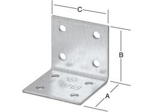 4003984212168 - Vormann - Winkelverbinder 50 x 50 x 40 mm Verbinder Holzverbinder Holzwinkel Lochwinkel