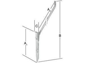 4003984214117 - Vormann Sturmanker feuerverzinkt 130 cm