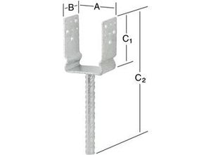 4003984230254 - Vormann Schwere Stützenschuhe feuerverzinkt 101 x 60 x 125 325 mm Pfostenträger