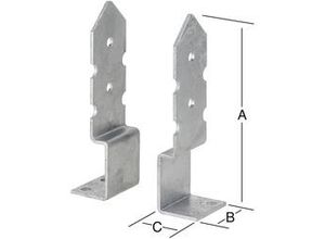 4003984231121 - Vormann - Universal-Stützenschuh feuerverzinkt 214 x 60 x 50 mm Pfostenträger