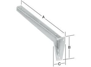 4003984272858 - Vormann L-Profil-Konsole 380 x 130 x 65 mm Stahl verzinkt