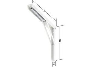 4003984280358 - Vormann Multi-Line-Klappträger weiß 400x270x36 mm (3 Stufen Verstellkonsole)