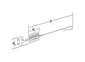 4003984600712 - Vormann Bolzen-Stangenriegel verzinkt 600 x 100 65 mm