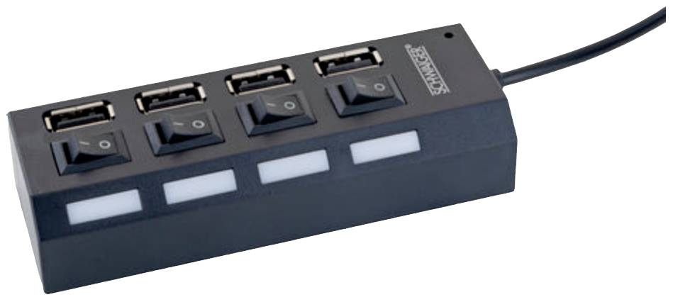 4004005034196 - USB Hub 4-fach 20A Buchse Passiv schwarz