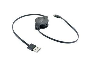 4004005034578 - USB 20 Kabel Micro USB 09 m aufrollbar schwarz