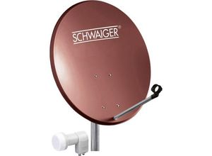 4004005113167 - SCHWAIGER SAT Anlage 60 cm 2 Teilnehmer Twin-LNB Ziegel-Rot