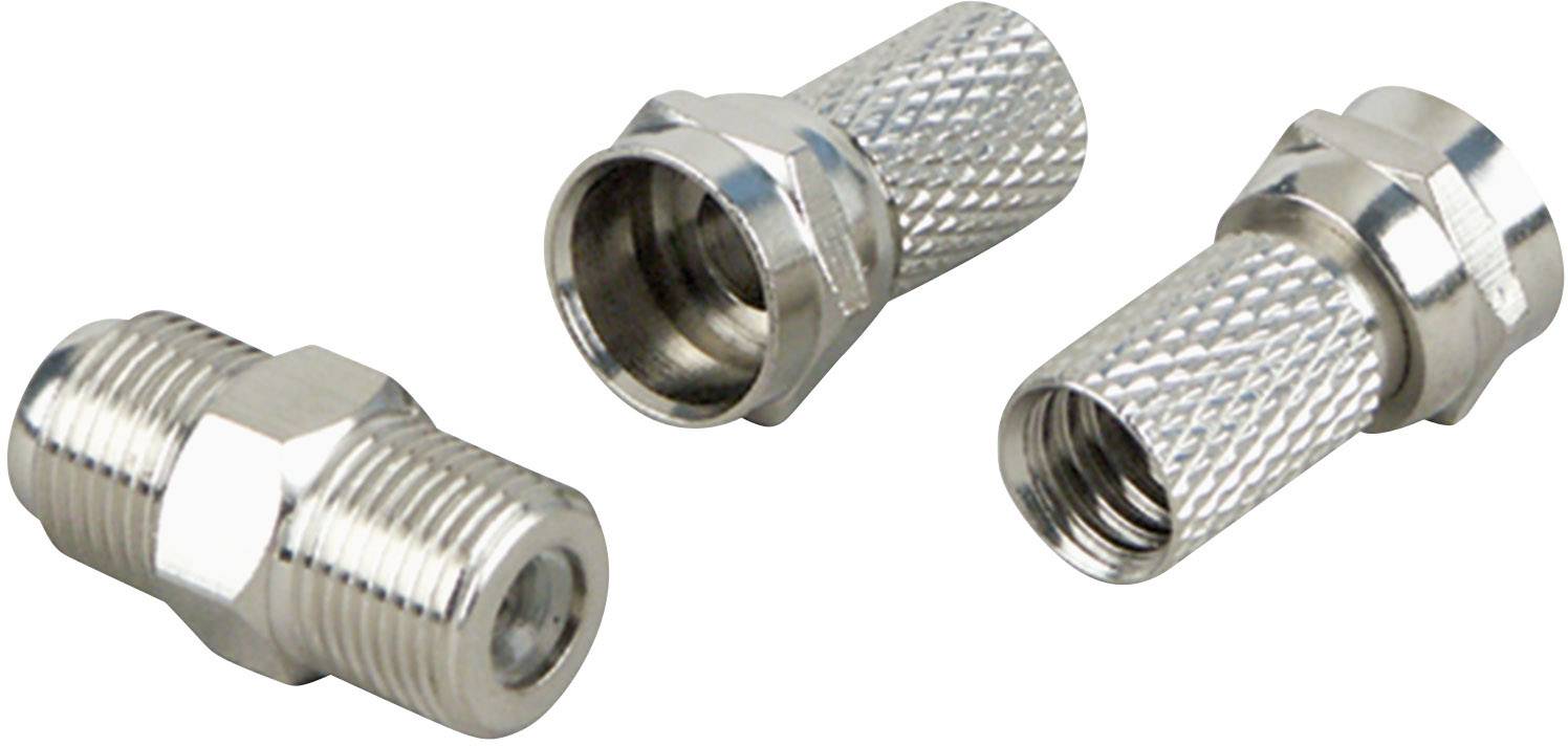 4004005222333 - Koaxial Kabelverbinder Set KVBS70 531 1x f Verbinder + 2x f Stecker für Kabel mit 7mm Durc F-Stecker - Schwaiger 4004005222333 - Koaxial Kabelverbinder Set KVBS70 531 1x f Verbinder + 2x f Stecker für Kabel mit 7mm Durc F-Stecker - Schwaiger