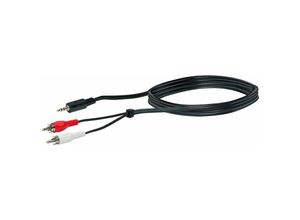 4004005248494 - Schwaiger Gmbh - Schwaiger Audio Adapter Kabel TFS1015 533 Klinke Cinch schwarz 15m 1x 35mm Klinken Stecker   2x Kabel & Stecker