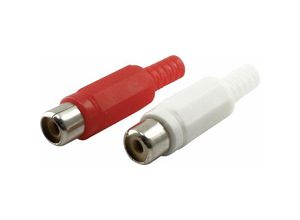 4004005502824 - Cinch Buchsen Set CIK8122 533 2 Stück rot   weiß 1x rote Cinch Buchse   1x weiße Cinch Bu Kabel & Stecker - Schwaiger