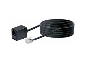 4004005502961 - Telefon Verlängerungskabel TVL6332 533 RJ11 schwarz 100m 1x RJ11 Stecker   1x RJ11 Buchse Netzwerktechnik - Schwaiger