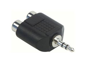 4004005504774 - Audio Adapter KHA4090 533 Klinke Cinch schwarz 1x 35mm Klinken Stecker   2x Cinch Buchse Adapter - Schwaiger