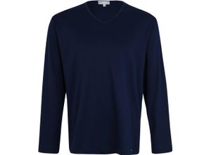 4004124372520 - Schlafshirt Langarm V-Ausschnitt für Herren blau 54