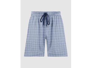 4004124500237 - Pyjamashorts Tunnelzug Label kariert für Herren blau 50