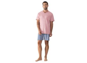 4004124762789 - Summery Stripes Shorty Baumwolle V-Aussschnitt für Herren pink 54